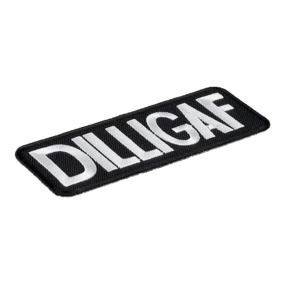 DILLIGAF Patch, Funny Biker Sayings Patches — detail view 1
