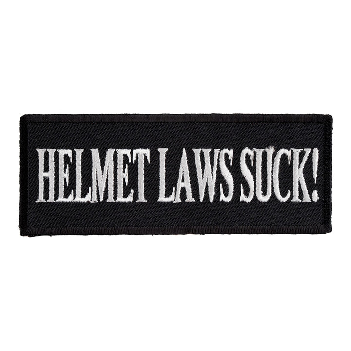Helmet Laws Suck Patch, Funny Biker Patches — product image