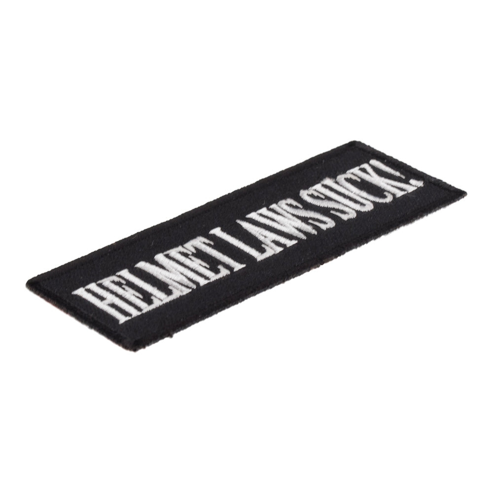 Helmet Laws Suck Patch, Funny Biker Patches — detail view 2