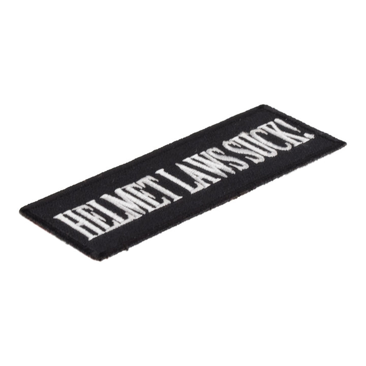 Helmet Laws Suck Patch, Funny Biker Patches — detail view 2