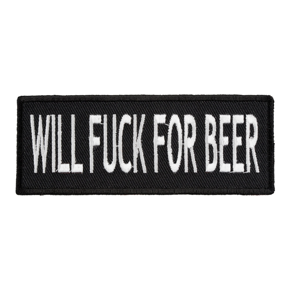 Will Fuck For Beer Patch, Beer Drinking Patches — product image