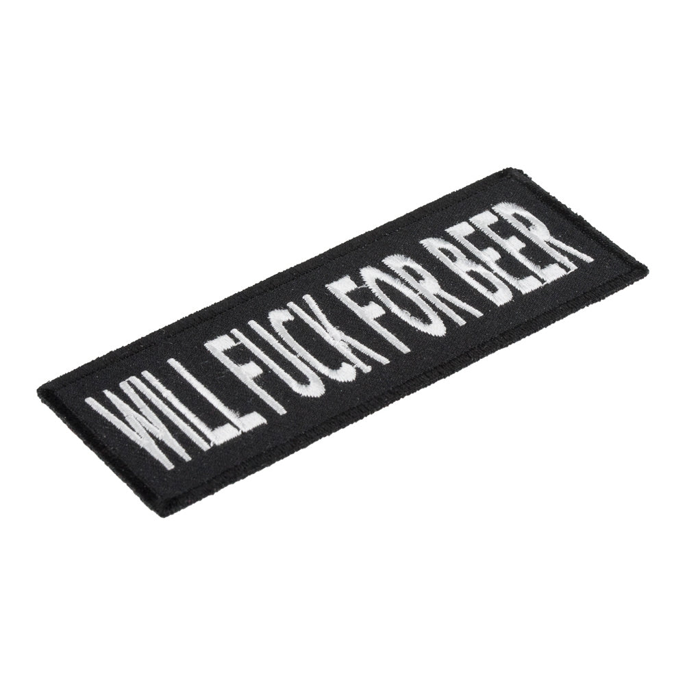 Will Fuck For Beer Patch, Beer Drinking Patches — detail view 1