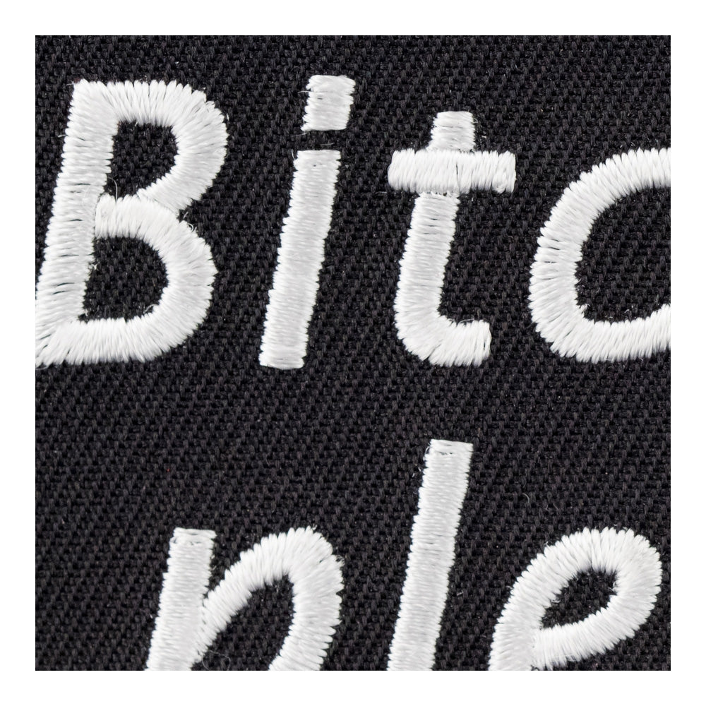 Bitch Please Black &amp; White Embroidered Patch, Funny Patches — detail view 2