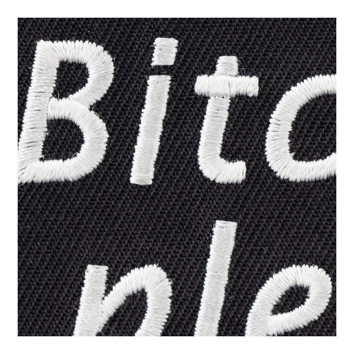 Bitch Please Black &amp; White Embroidered Patch, Funny Patches — detail view 2