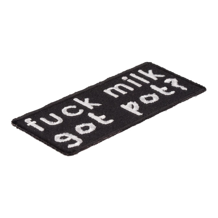 Fuck Milk Got Pot Patch, Funny Marijuana Patches — detail view 2