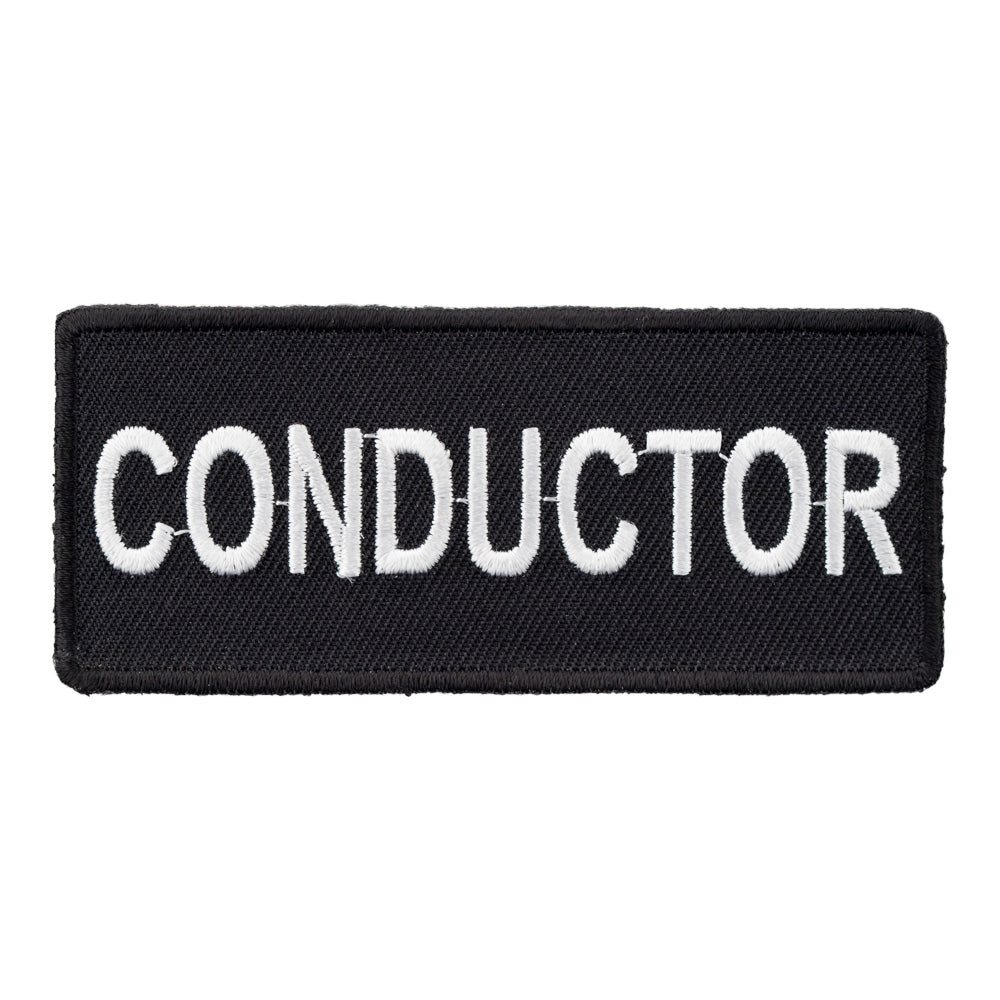 Conductor Black &amp; White Name Patch, Profession Patches — product image