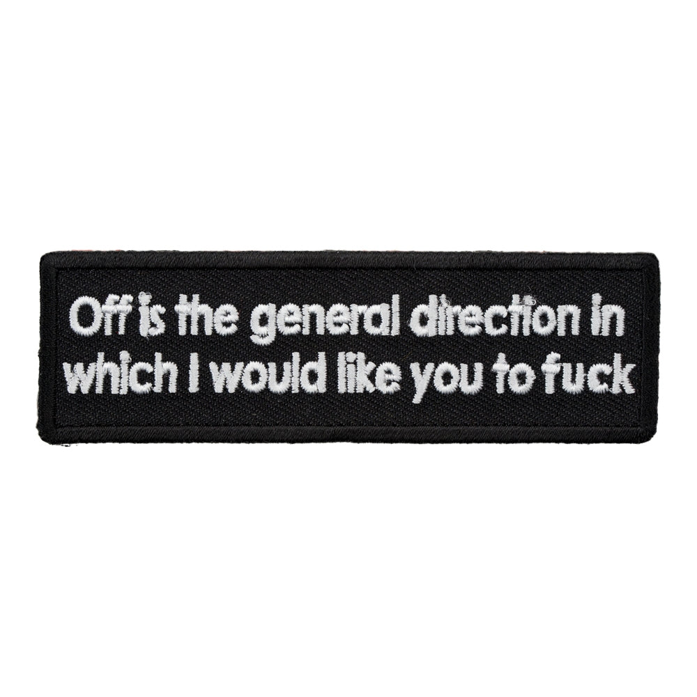 Off Is The Direction To Fuck Patch, Vulgar Patches — product image
