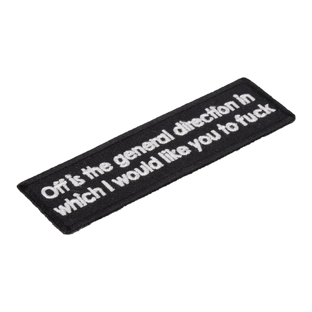 Off Is The Direction To Fuck Patch, Vulgar Patches — detail view 2