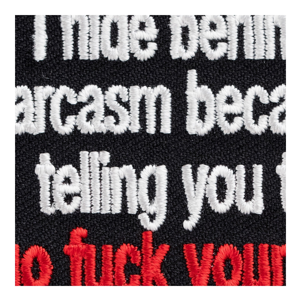 I Hide Behind Sarcasm Go Fuck Yourself Patch, Sayings Patches — detail view 2