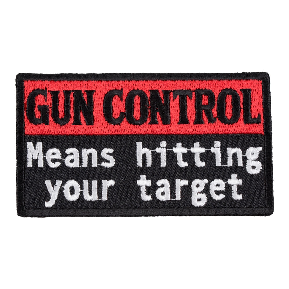 Gun Control Means Hitting Your Target Patch, Gun Rights Patches — product image