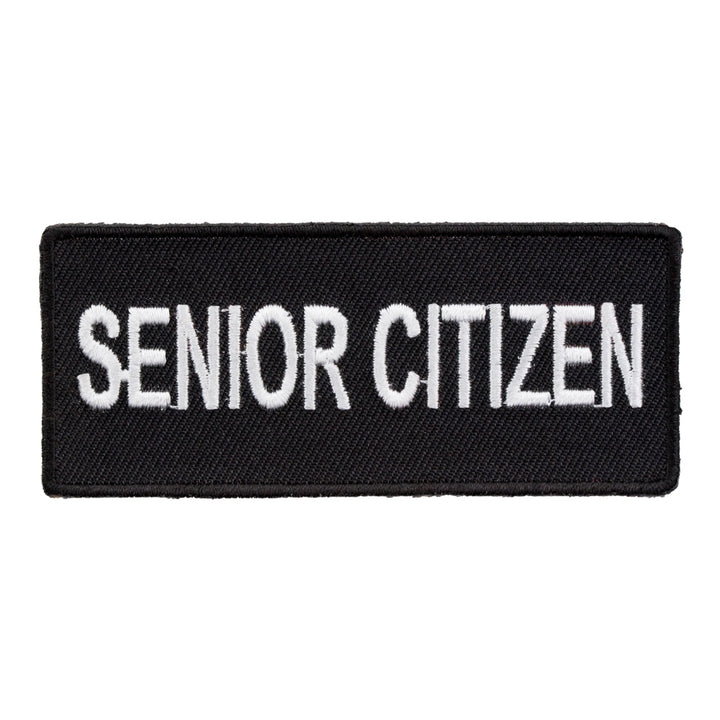 Senior Citizen Black &amp; White Patch, Funny Name Patches — product image
