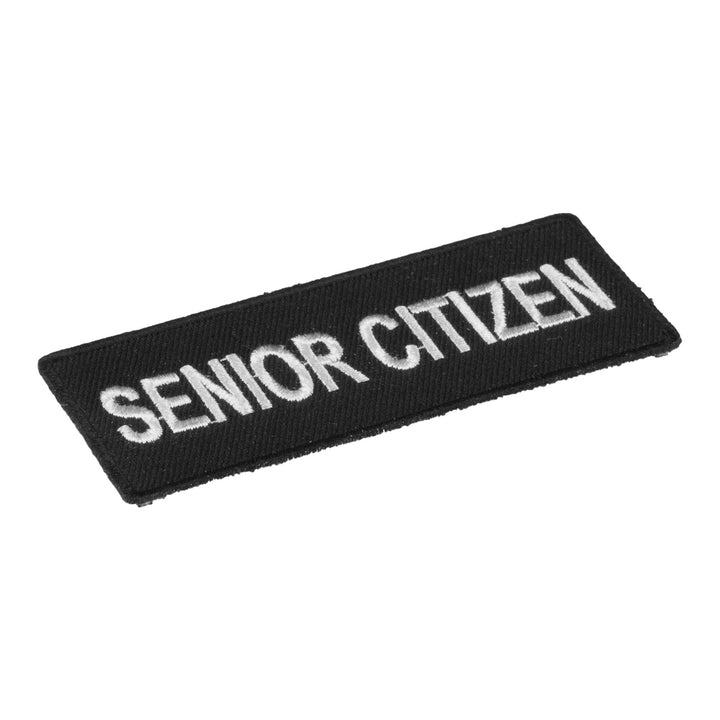 Senior Citizen Black &amp; White Patch, Funny Name Patches — detail view 1
