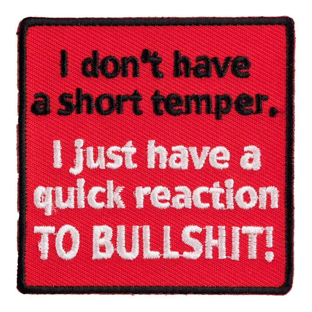 I Have A Quick Reaction To Bullshit Patch, Funny Patches — product image