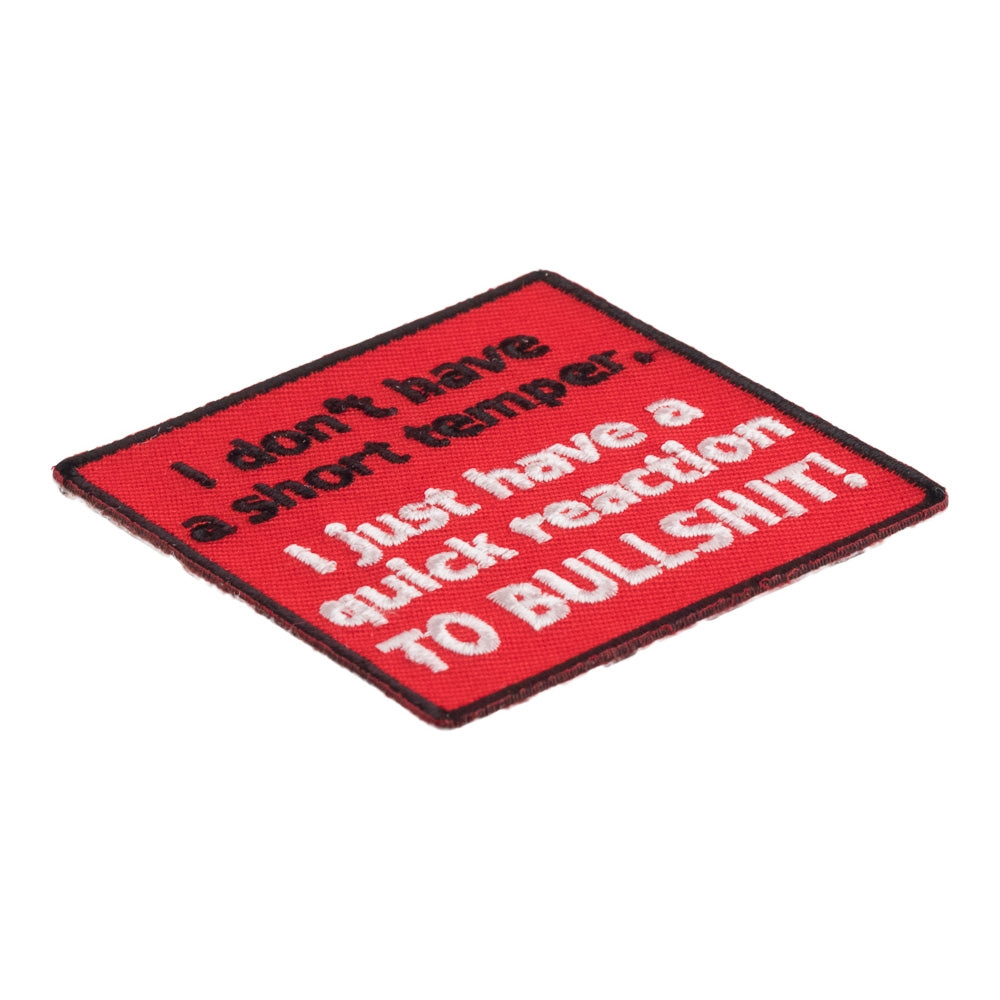 I Have A Quick Reaction To Bullshit Patch, Funny Patches — detail view 1