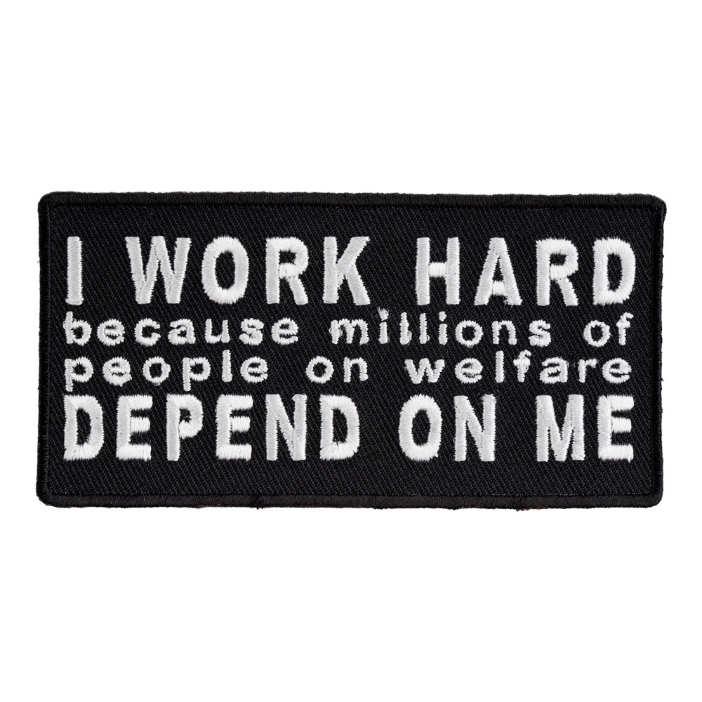 People On Welfare Depend On Me Patch, Funny Welfare Patches — product image