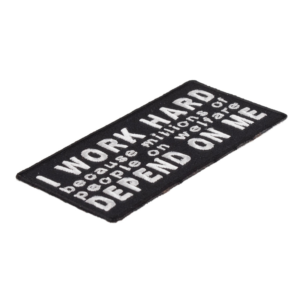 People On Welfare Depend On Me Patch, Funny Welfare Patches — detail view 1
