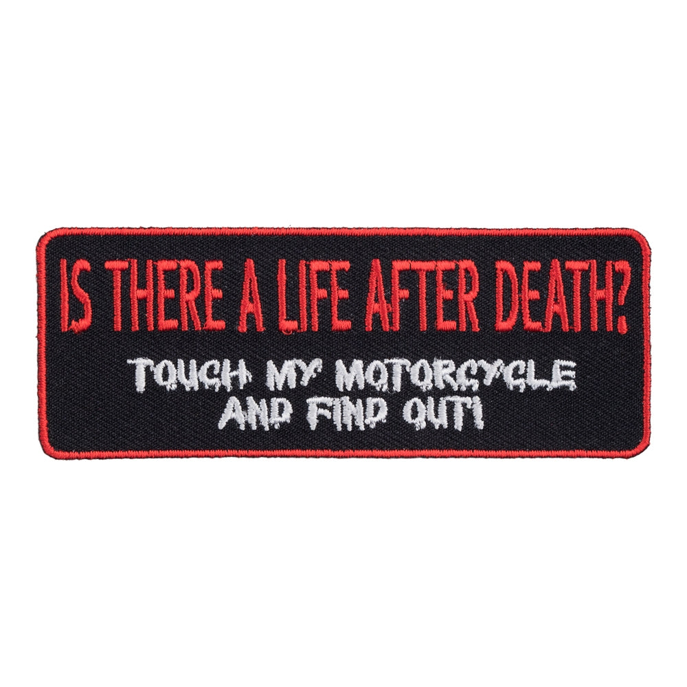 Is There A Life After Death Patch, Biker Sayings Patches — product image