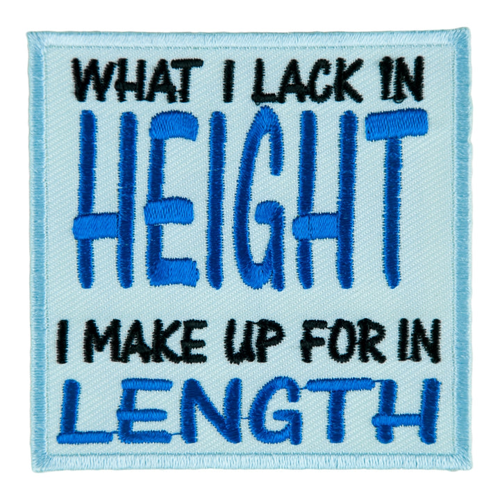 Lack Height Make Up In Length Patch, Dirty Sayings Patches — product image