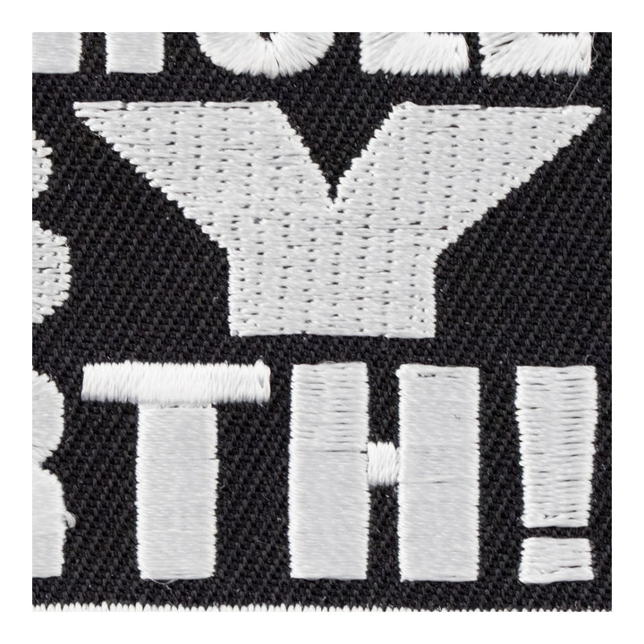 Asshole By Birth Embroidered Patch, Funny Sayings Patch — detail view 1