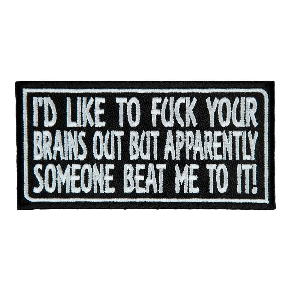 Fuck Your Brains Out Embroidered Patch, Funny Sayings Patches — product image