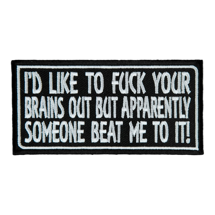 Fuck Your Brains Out Embroidered Patch, Funny Sayings Patches — product image
