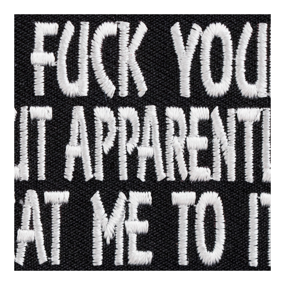 Fuck Your Brains Out Embroidered Patch, Funny Sayings Patches — detail view 1