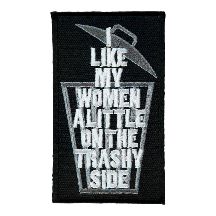Women A Little Trashy Patch, Funny Sayings Patches — product image