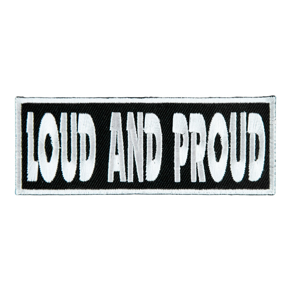 Loud And Proud Black &amp; White Patch, Sayings Patches — product image