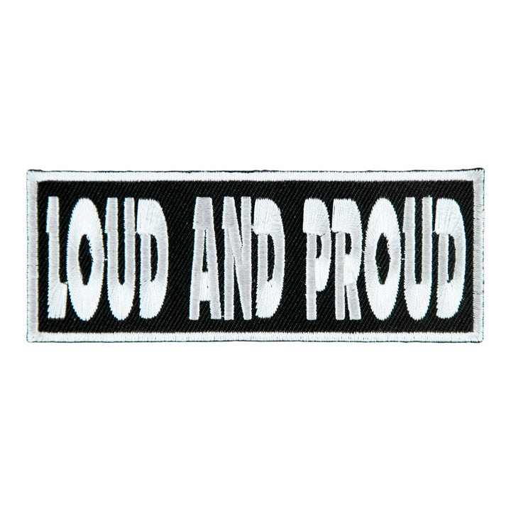 Loud And Proud Black &amp; White Patch, Sayings Patches — product image