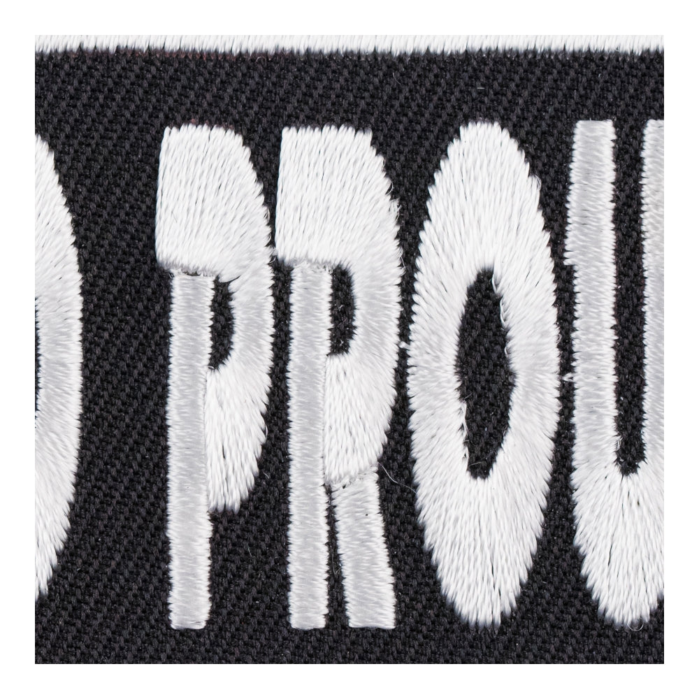 Loud And Proud Black &amp; White Patch, Sayings Patches — detail view 2