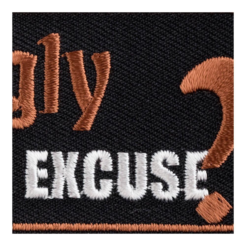 Born Ugly Whats Your Excuse Patch, Funny Sayings Patches — detail view 2