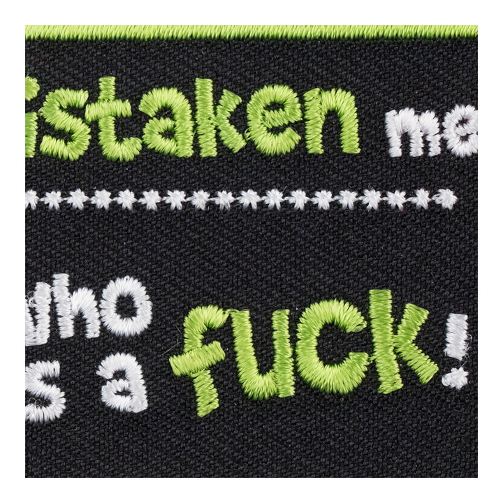 Mistaken Me Someone Who Gives A Fuck Patch, Sayings Patches — detail view 2