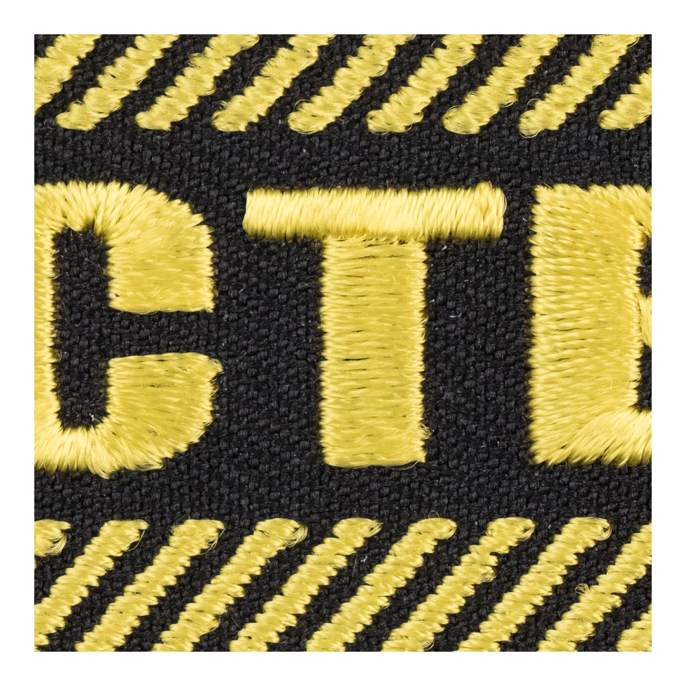 Rejected Black &amp; Yellow Embroidered Patch, Sayings Patches — detail view 2