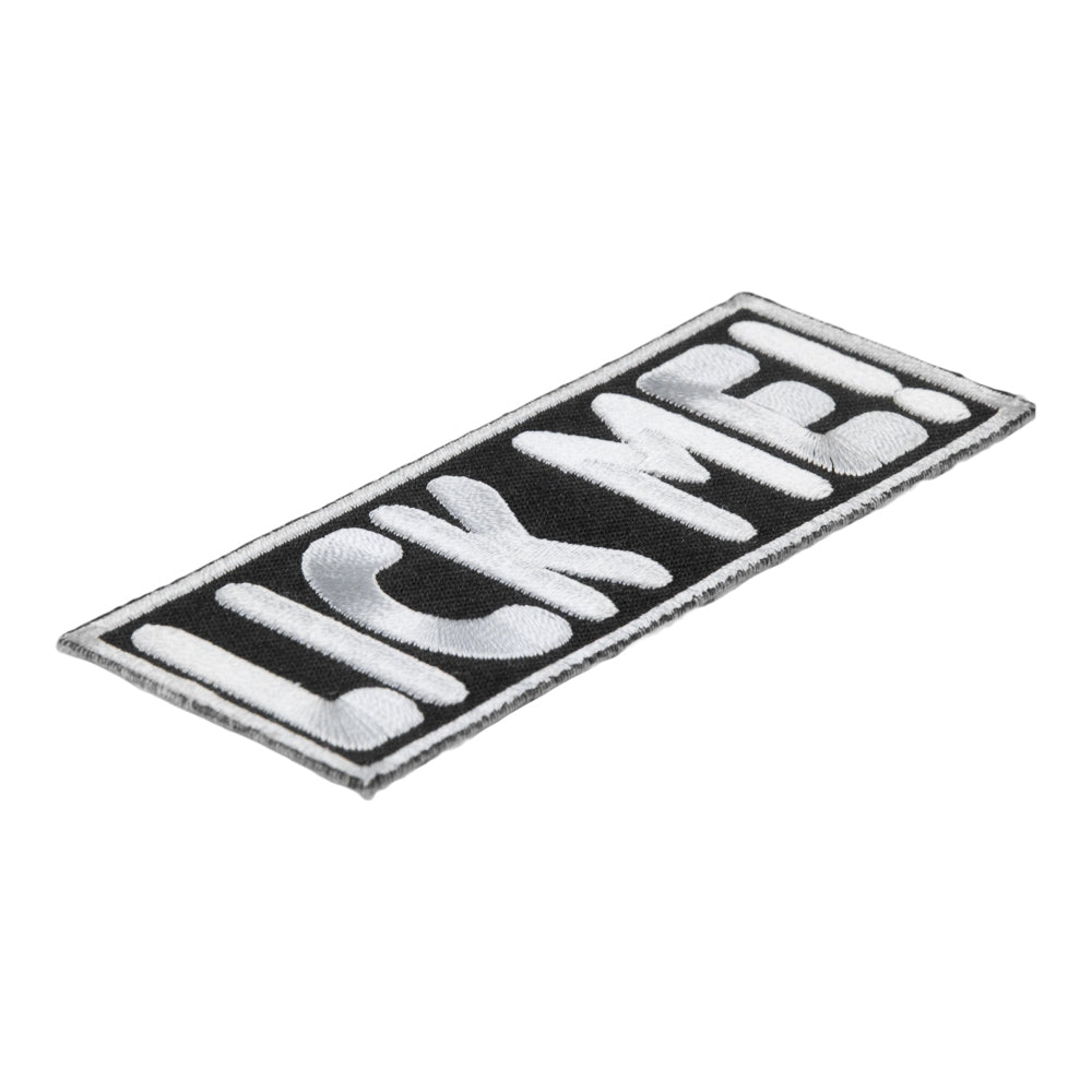 Lick Me Black & White Embroidered Patch, Ladies Patches — detail view 1