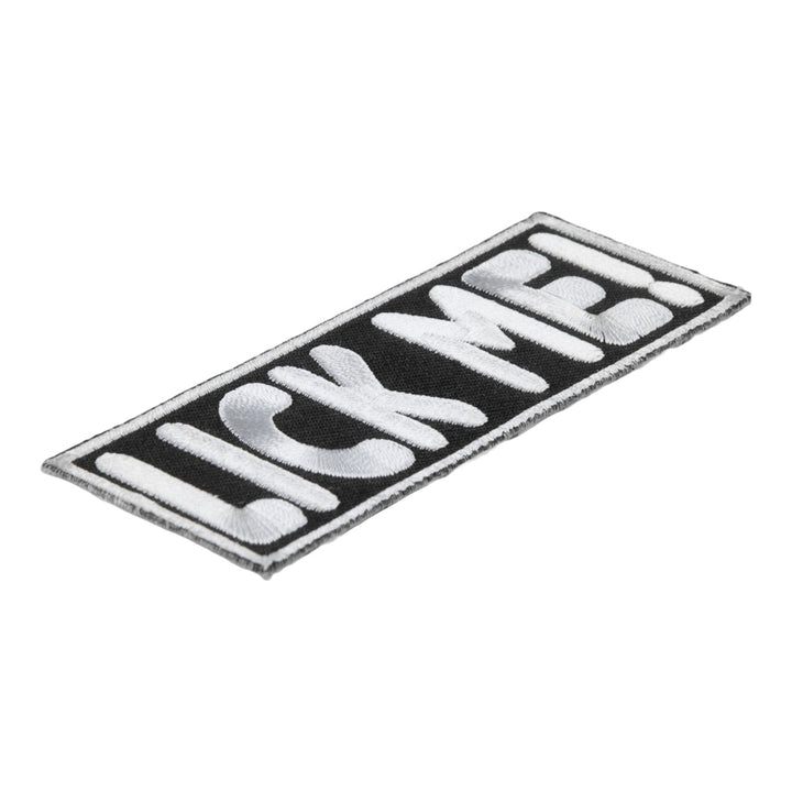 Lick Me Black &amp; White Embroidered Patch, Ladies Patches — detail view 1