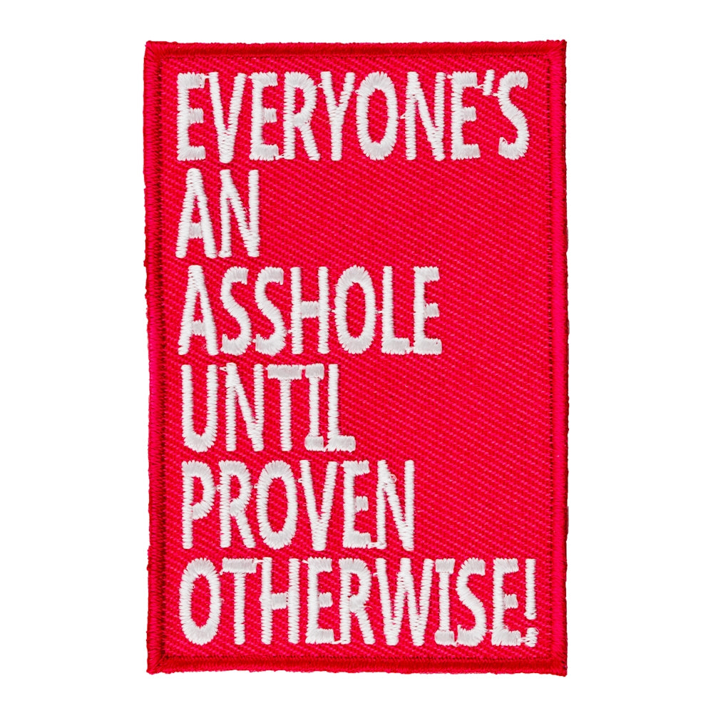 Everyone's An Asshole Red Embroidered Patch, Sayings Patches — product image