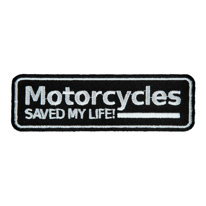 Motorcycles Saved My Life Patch, Biker Sayings Patches — product image