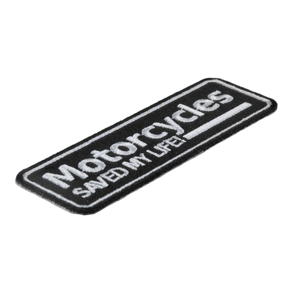 Motorcycles Saved My Life Patch, Biker Sayings Patches — detail view 1