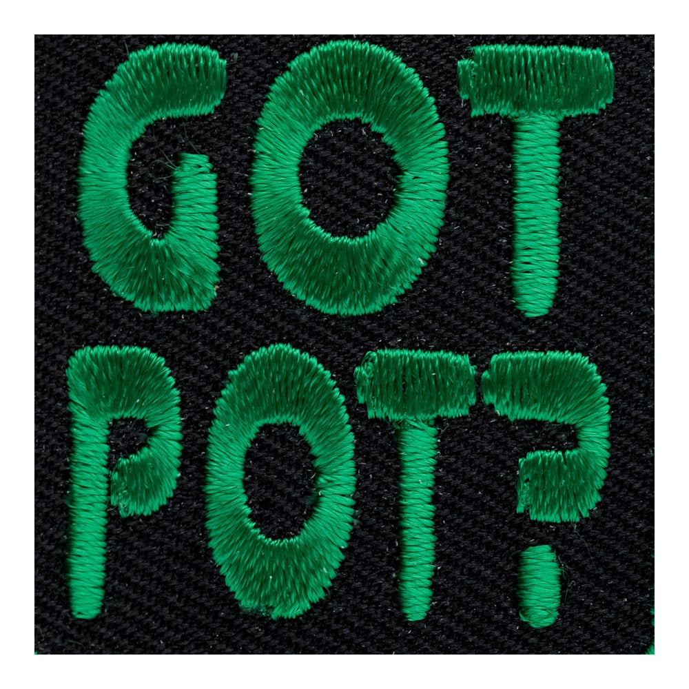 Fuck Milk Got Pot Embroidered Patch, Funny Sayings Patches — detail view 1