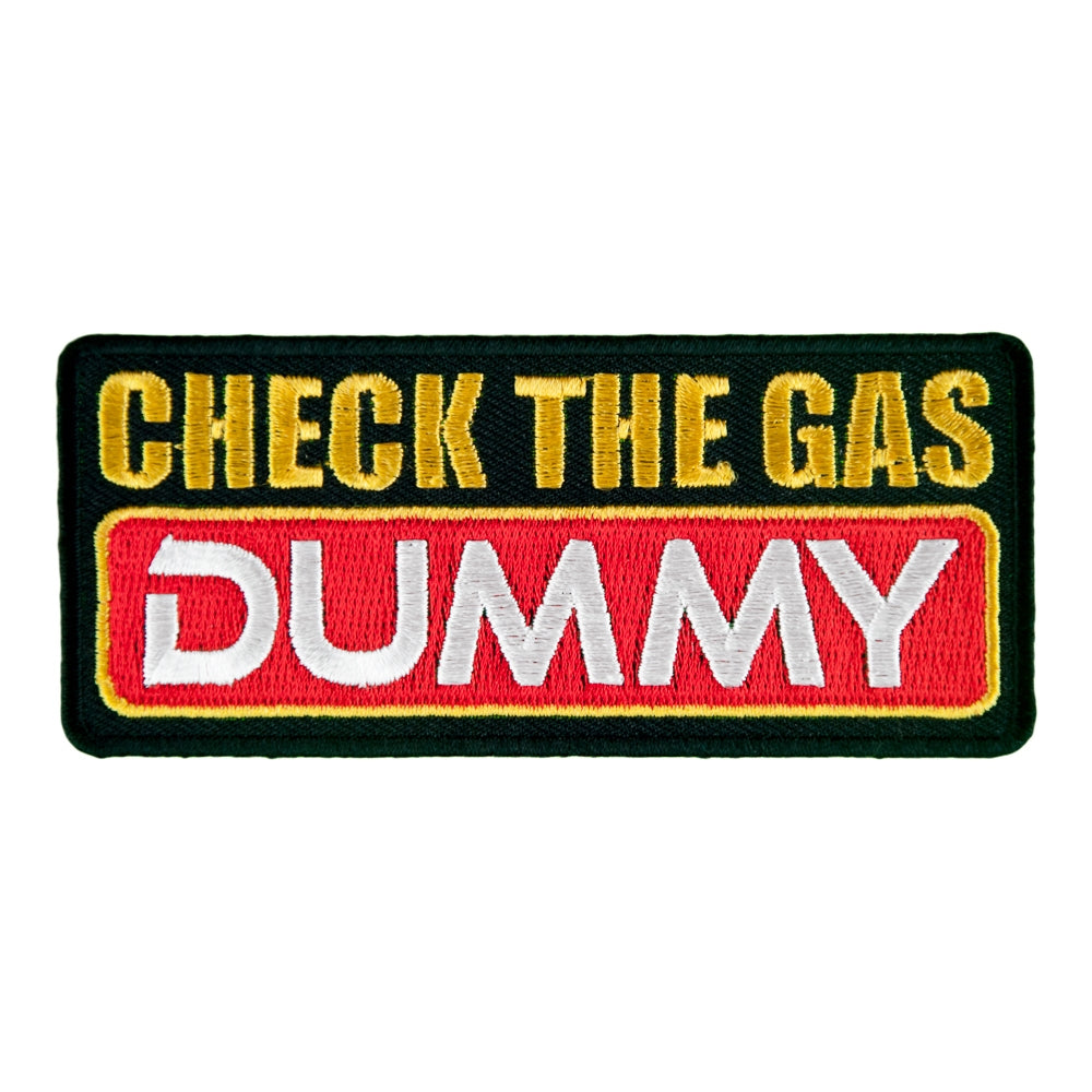 Check The Gas Dummy Patch, Biker Saying Patches — product image