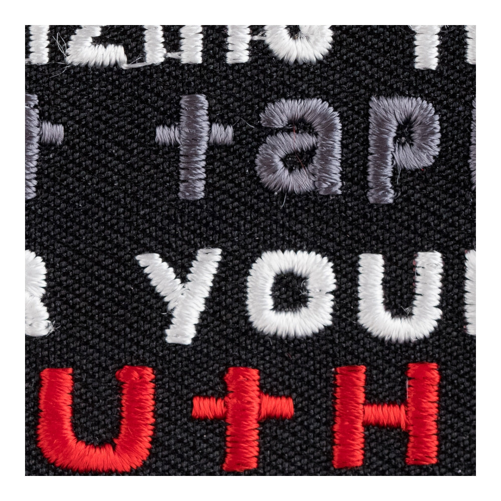 Duct Tape Over Mouth Patch, Funny Sayings Patches — detail view 2