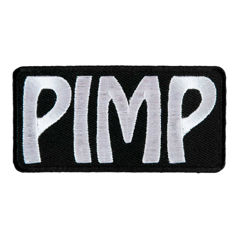 Pimp Black &amp; White Embroidered Patch, Sayings Patches — product image