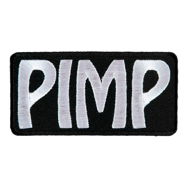 Pimp Black &amp; White Embroidered Patch, Sayings Patches — product image