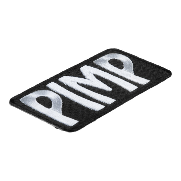 Pimp Black &amp; White Embroidered Patch, Sayings Patches — detail view 1