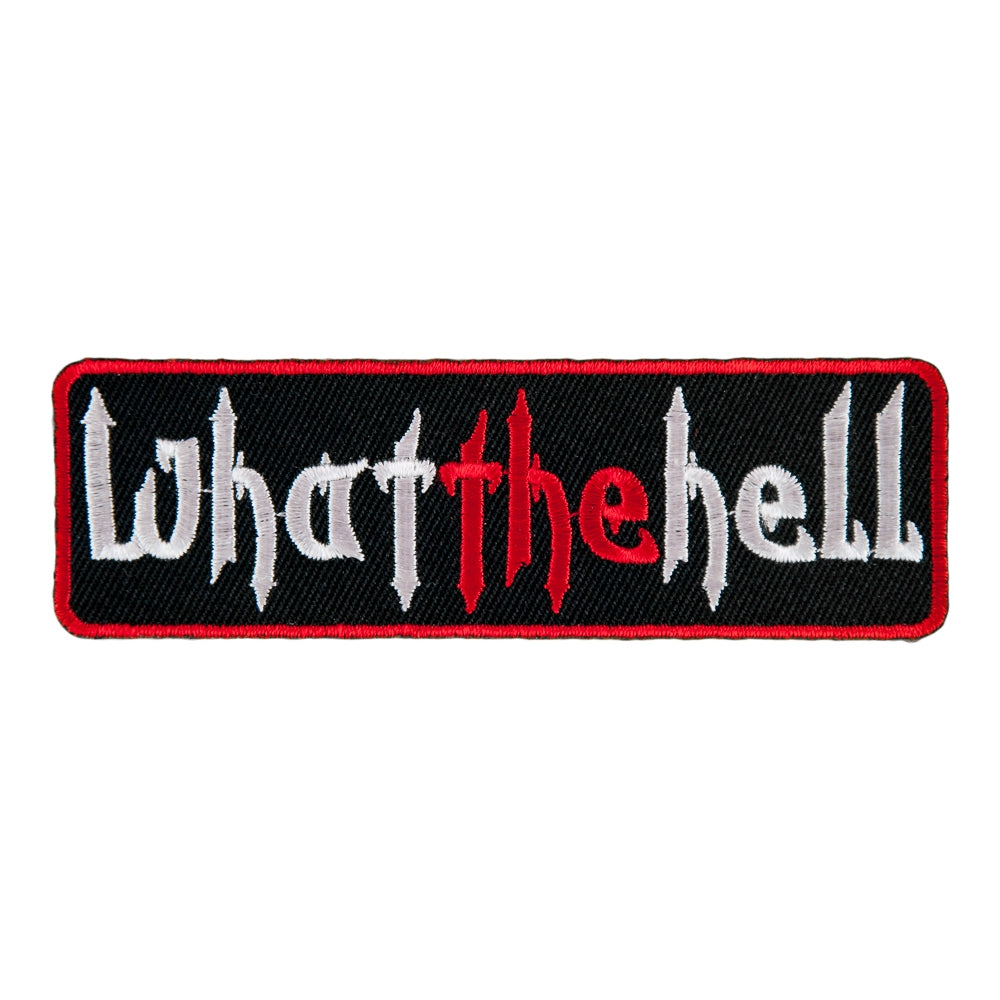 What The Hell Embroidered Patch, Vulgar Sayings Patches — product image