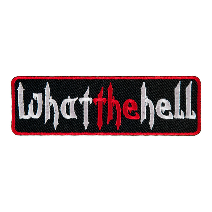 What The Hell Embroidered Patch, Vulgar Sayings Patches — product image