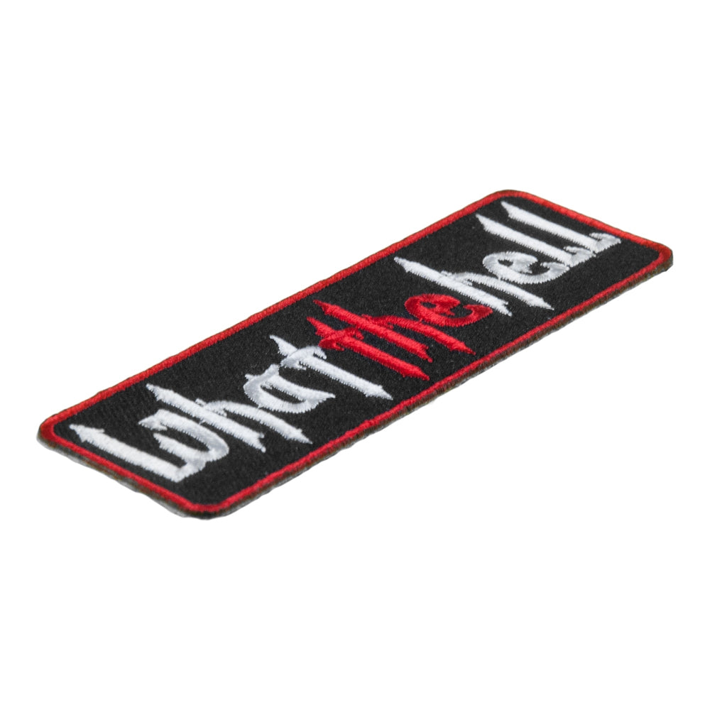 What The Hell Embroidered Patch, Vulgar Sayings Patches — detail view 1