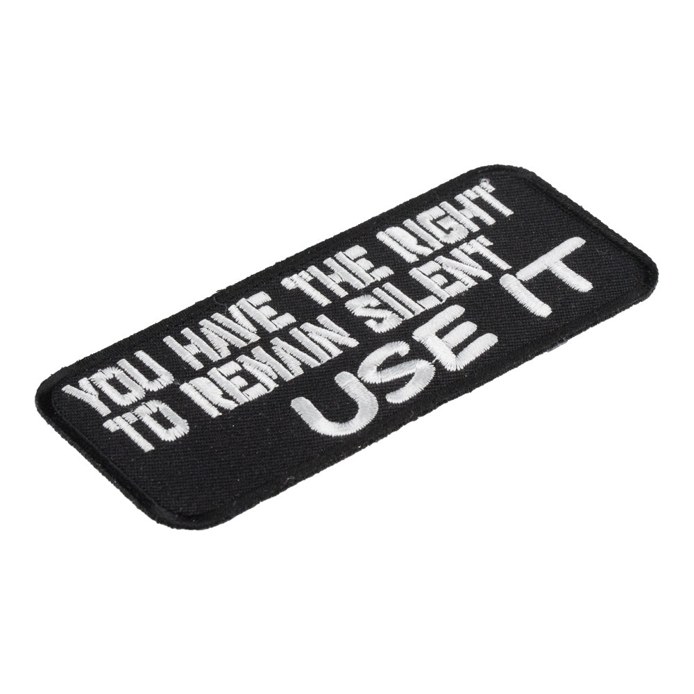 You Have The Right To Remain Silent Use It Patch, Sayings Patches — detail view 1