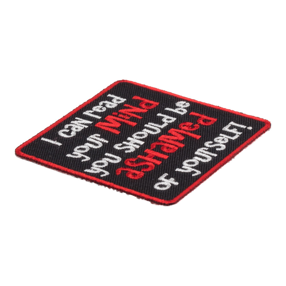I Can Read Your Mind Should Be Ashamed Patch, Sayings Patches — detail view 1
