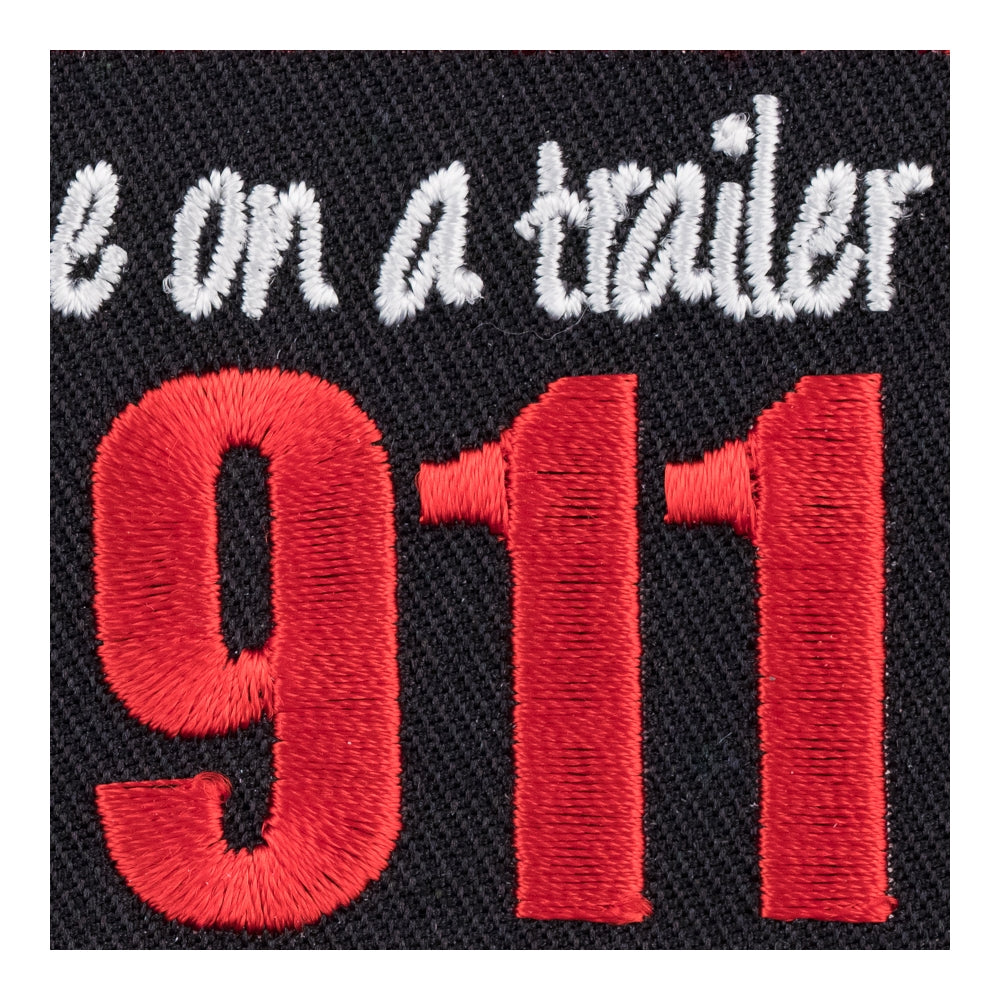 If You See My Bike On A Trailer Dial 911, Biker Sayings Patches — detail view 2